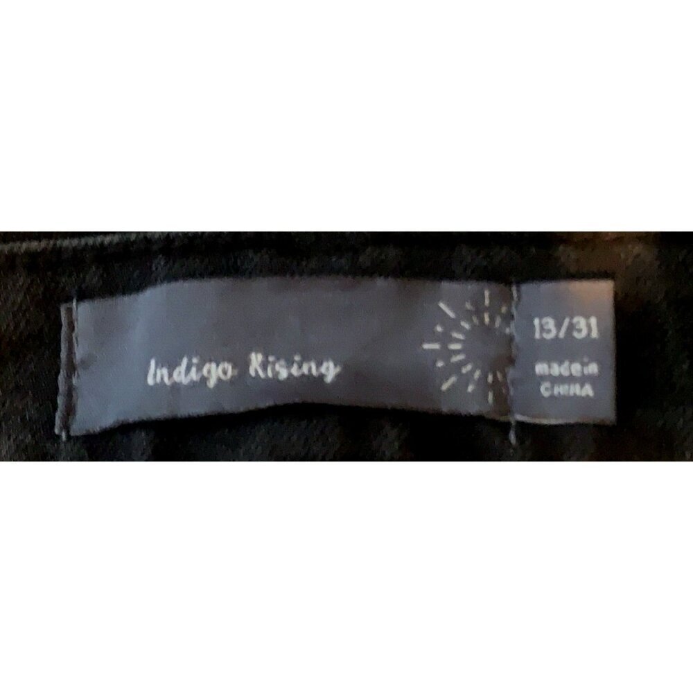 Indigo Rising Womens High Rise Slim Straight Denim Jeans Jr Size 13/31 Black - Picture 13 of 16